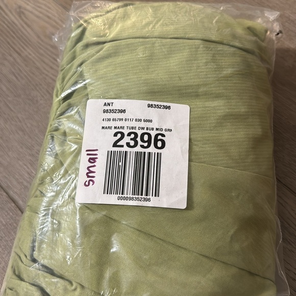 NWT! Anthro Sage Green Mare Mare Strapless Drop-Waist Bubble Midi Dress 🔴🐚🖼️ - Picture 11 of 11